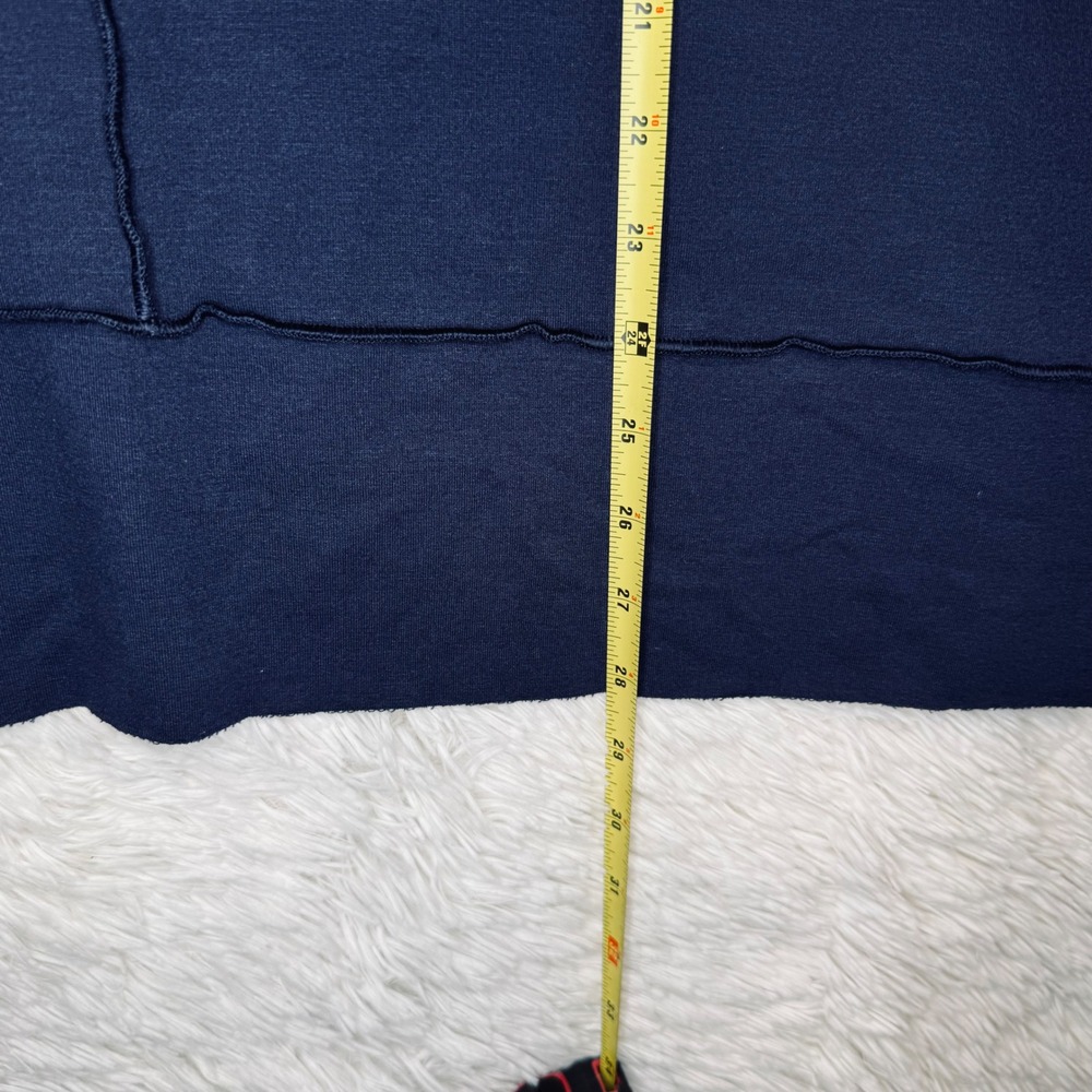 Spanx Perfect Length Doman Sleeve Crew Neck Oversized Sweatshirt Medium Navy - Picture 8 of 9